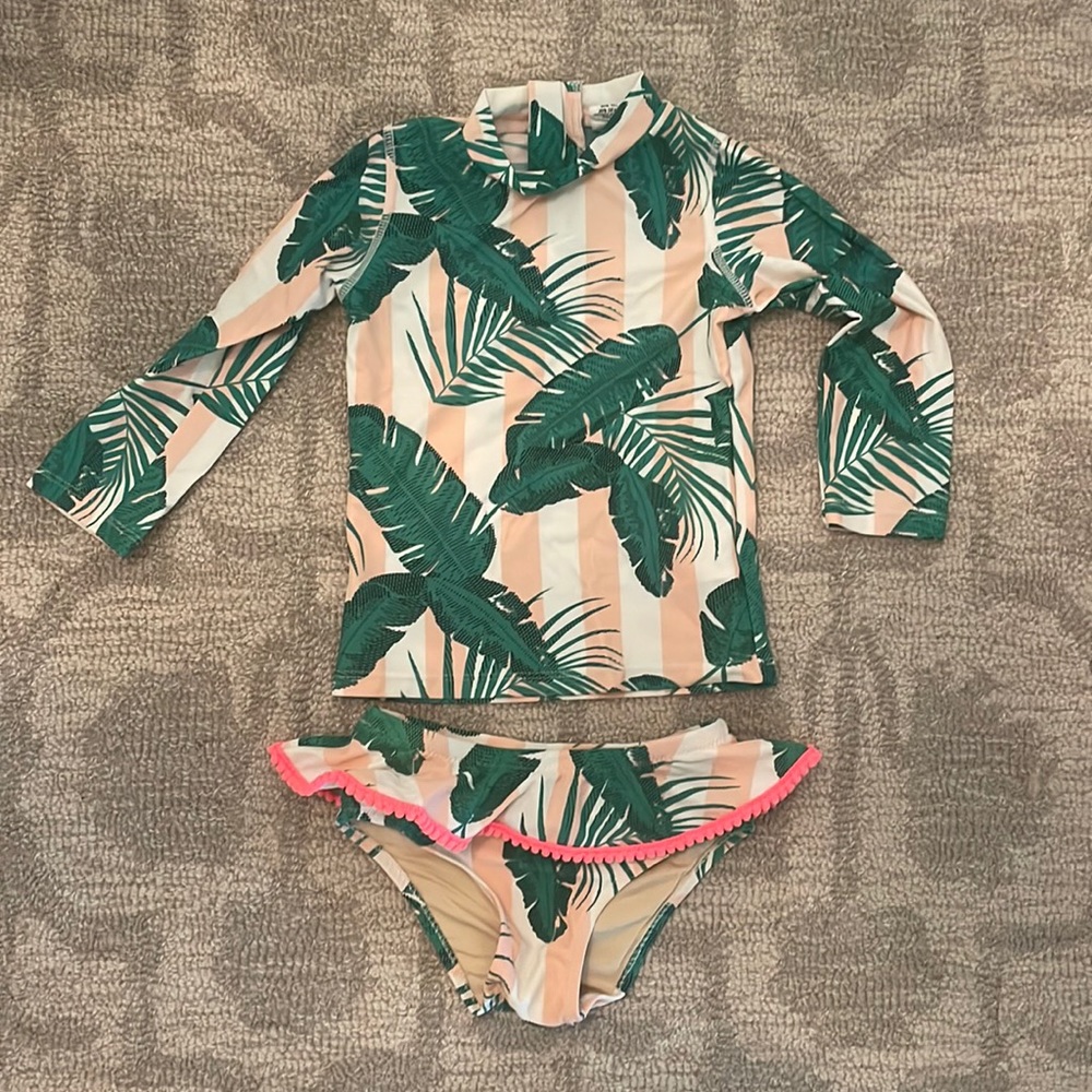 Shade critters, two piece toddler rash guard bathing suit